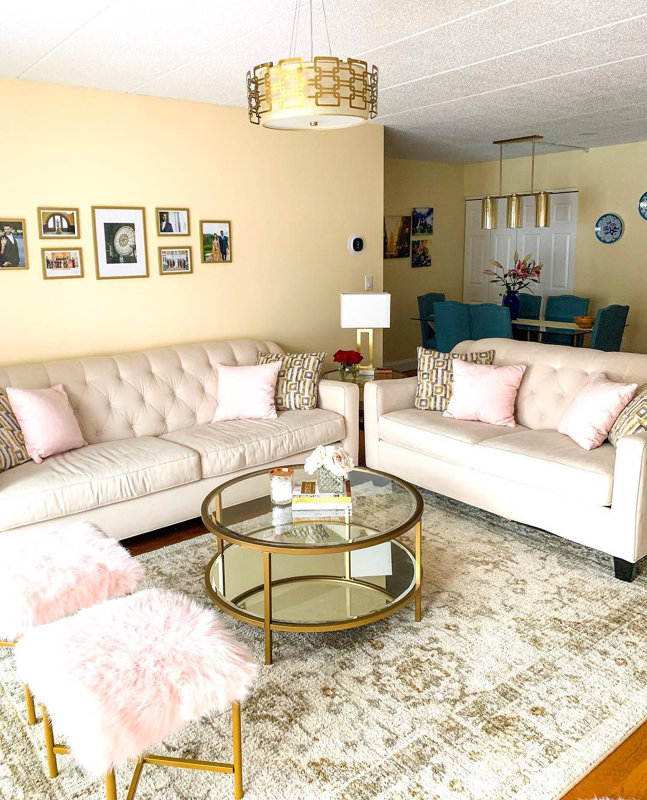 Glam Living Room Design Photo by #WayfairAtHome
